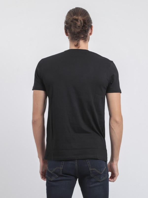 T-shirt col rond pur coton...