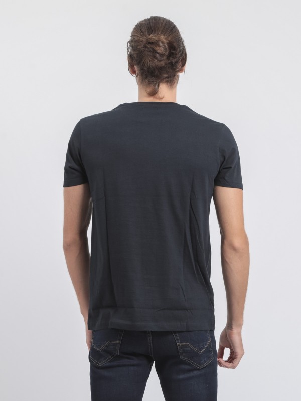 T-shirt col rond pur coton...