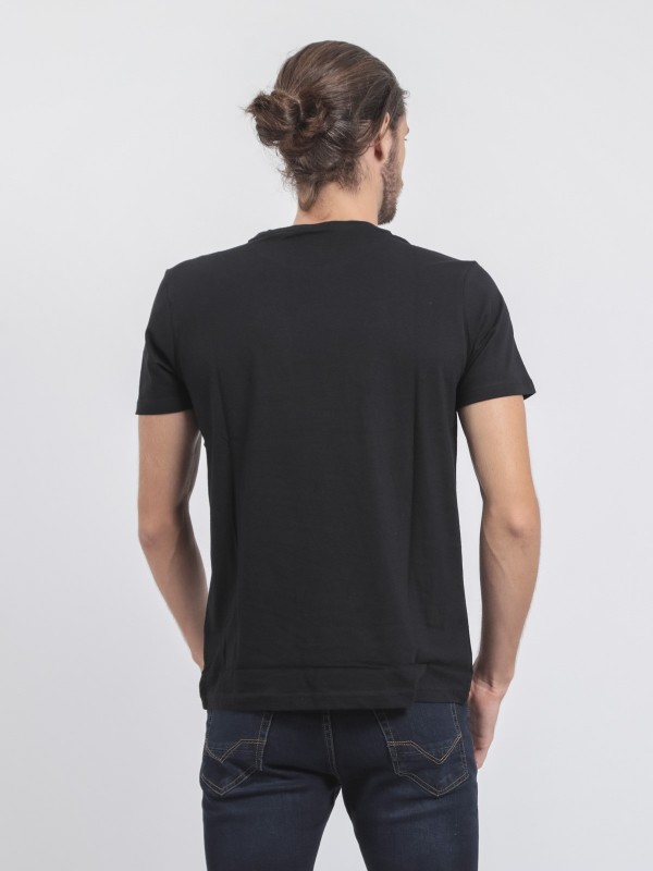 T-shirt col rond pur coton...