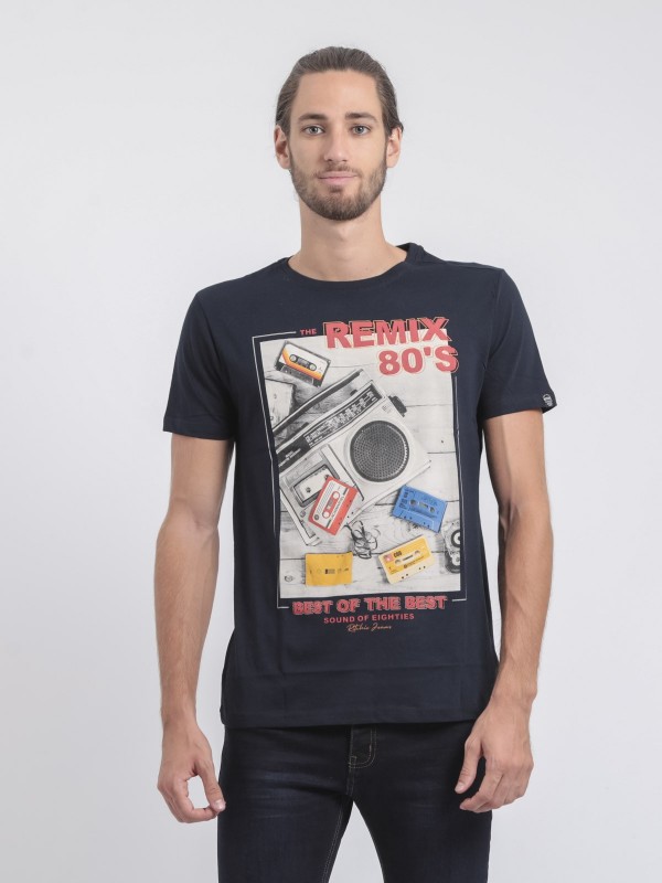 T-shirt col rond pur coton...