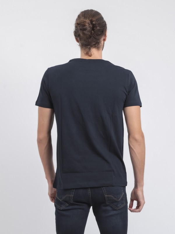 T-shirt col rond pur coton...