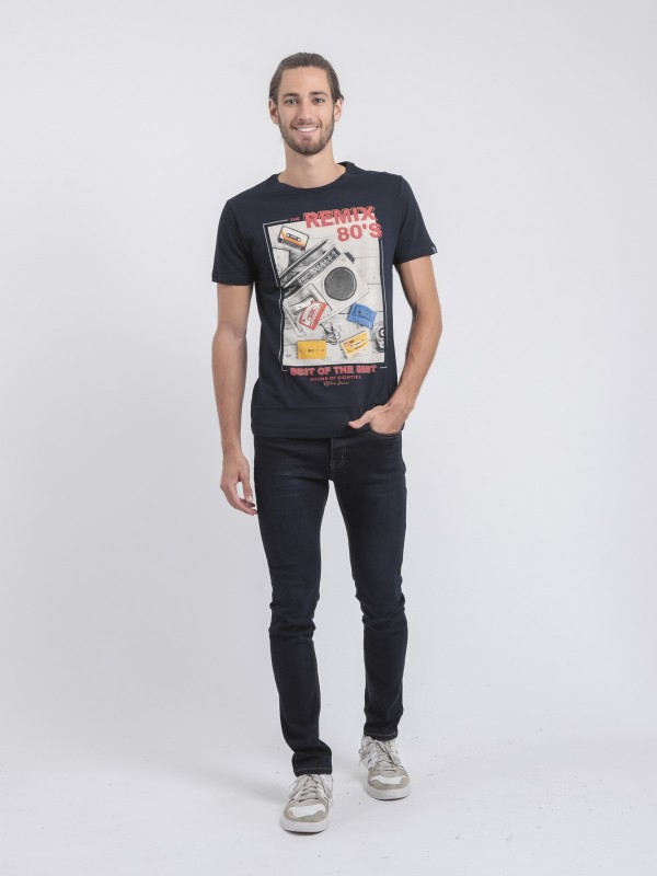 T-shirt col rond pur coton...