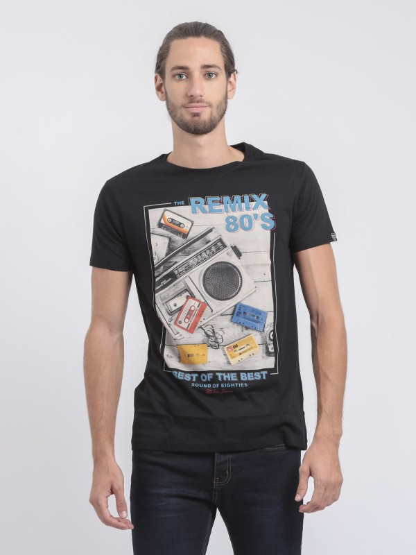 T-shirt col rond pur coton...