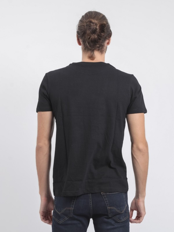 T-shirt col rond pur coton...