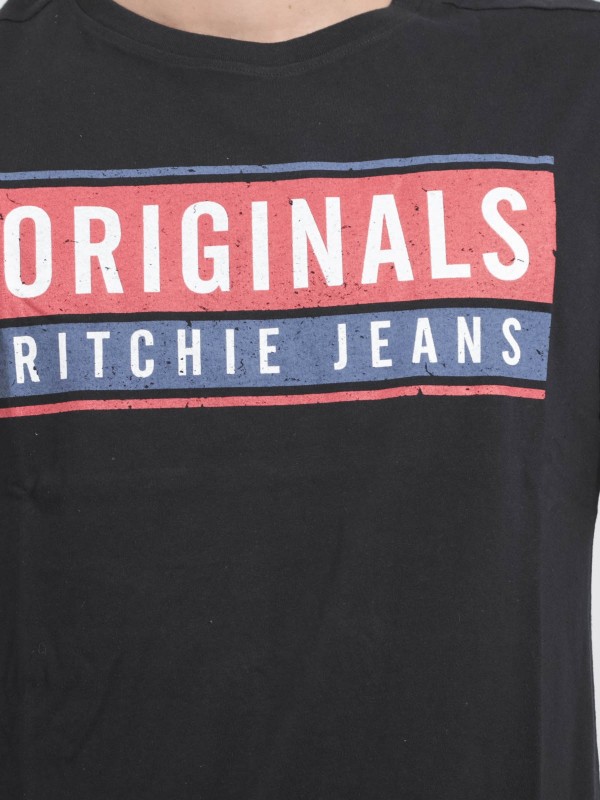 T-shirt col rond pur coton...