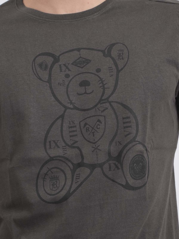 T-shirt col rond pur coton...