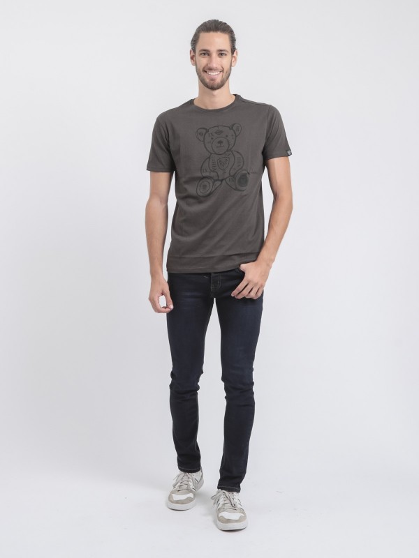 T-shirt col rond pur coton...