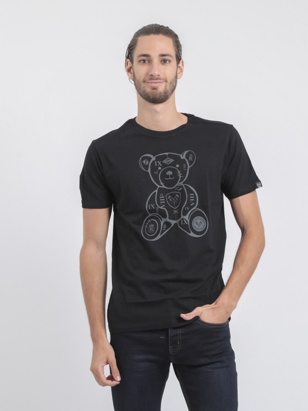 T-shirt col rond pur coton...