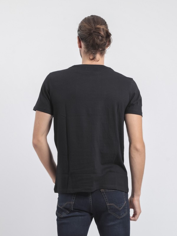 T-shirt col rond pur coton...