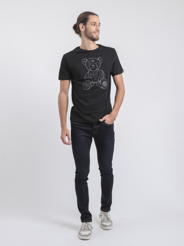 T-shirt col rond pur coton...