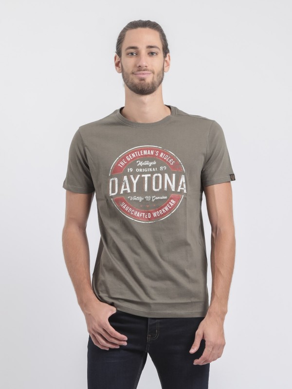 T-shirt col rond pur coton...