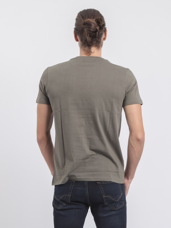 T-shirt col rond pur coton...