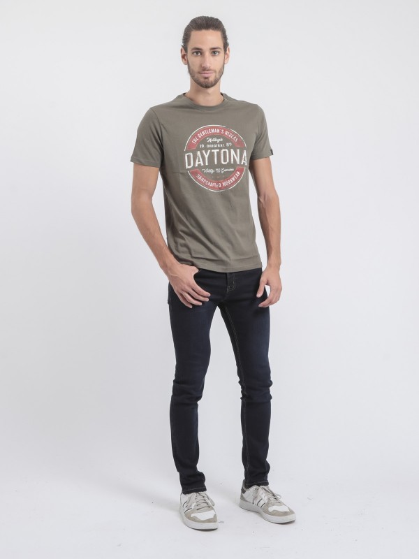 T-shirt col rond pur coton...
