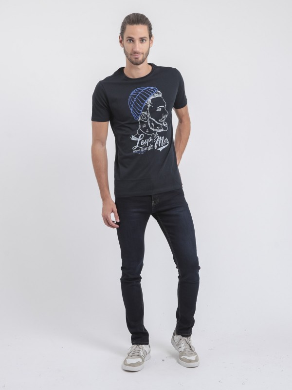 T-shirt col rond pur coton...