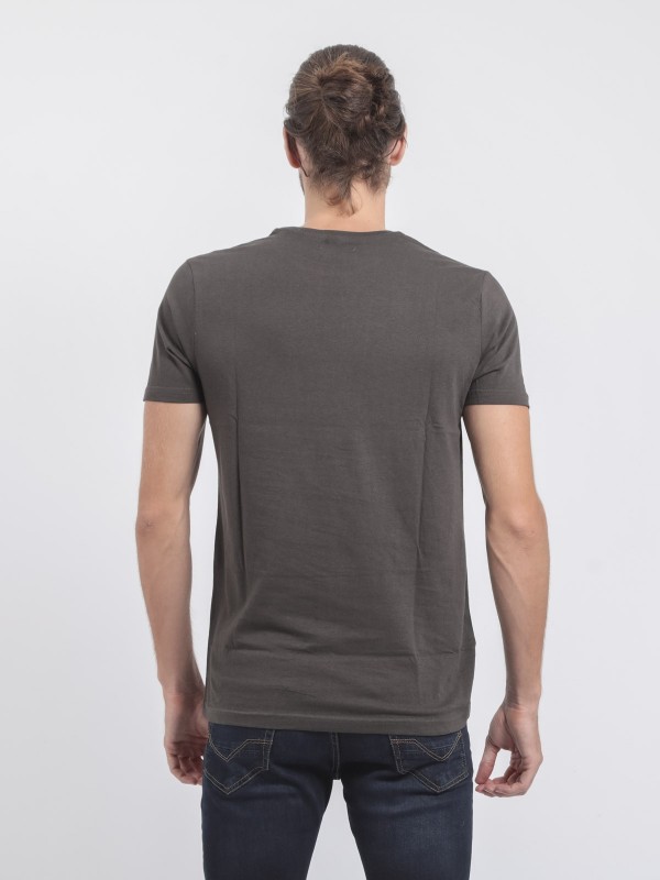 T-shirt col rond pur coton...