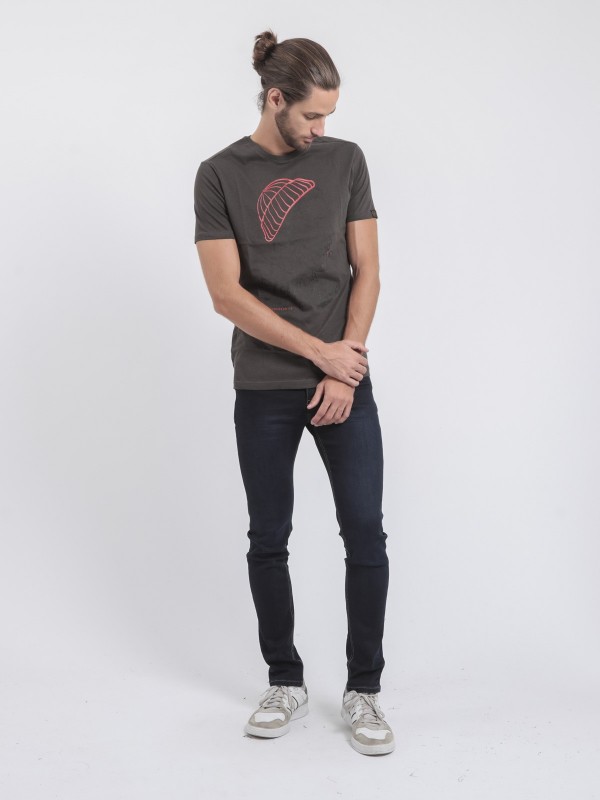 T-shirt col rond pur coton...