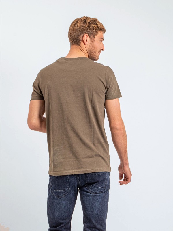 T-shirt col rond pur coton...