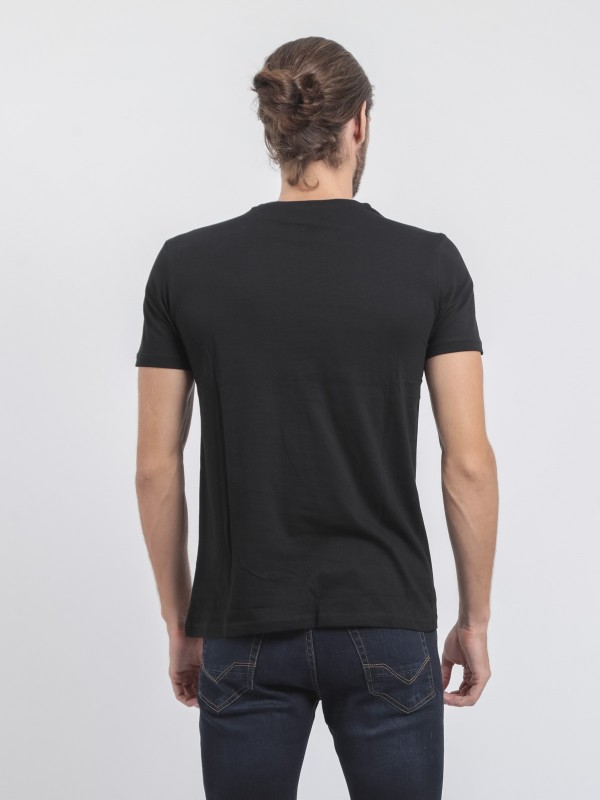 T-shirt col rond pur coton...