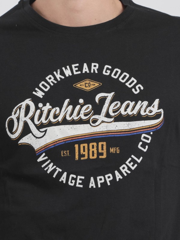 T-shirt col rond pur coton...