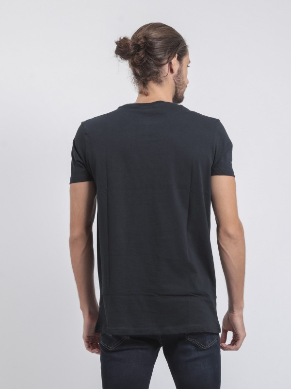 T-shirt col rond pur coton...