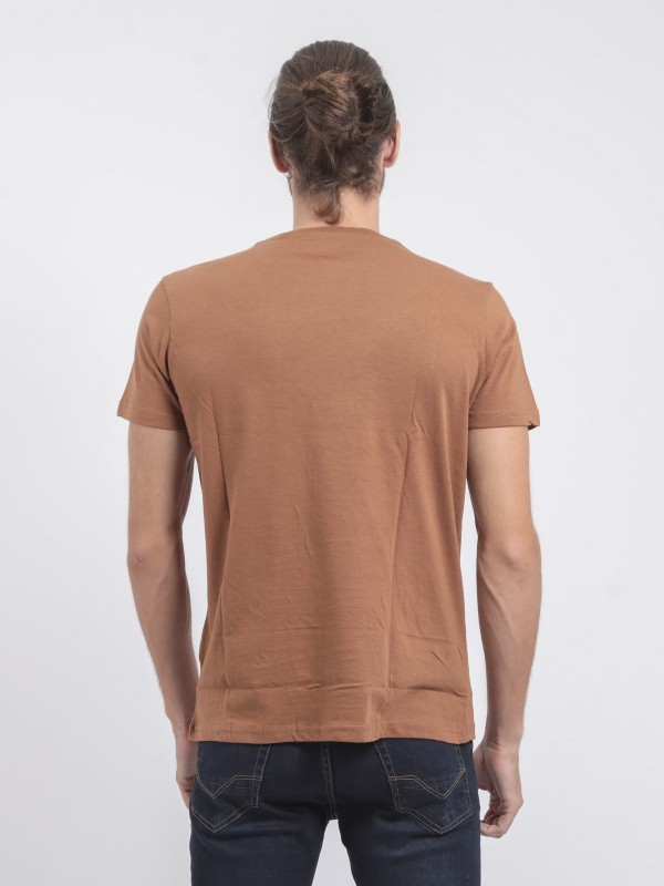 T-shirt col rond pur coton...