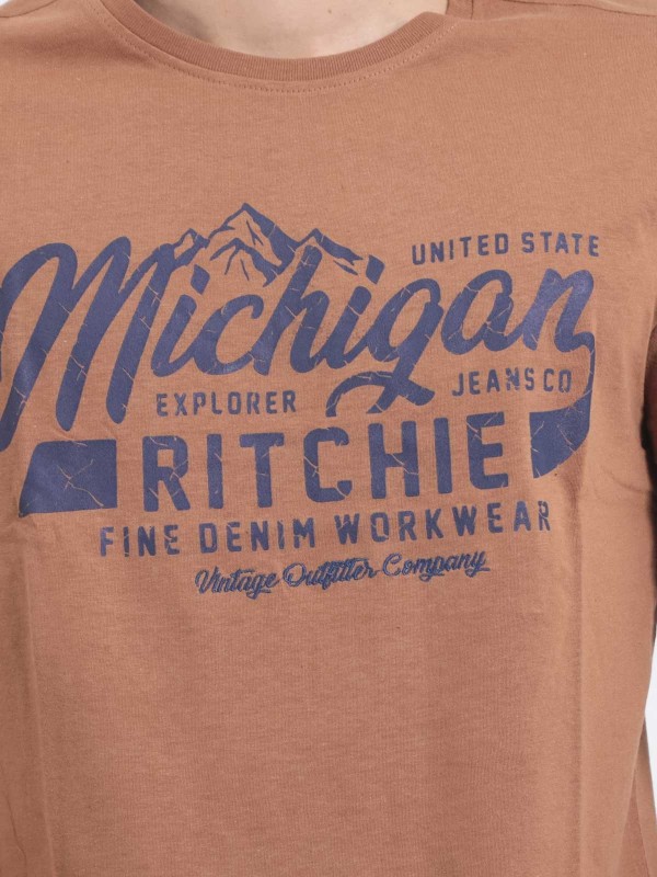 T-shirt col rond pur coton...