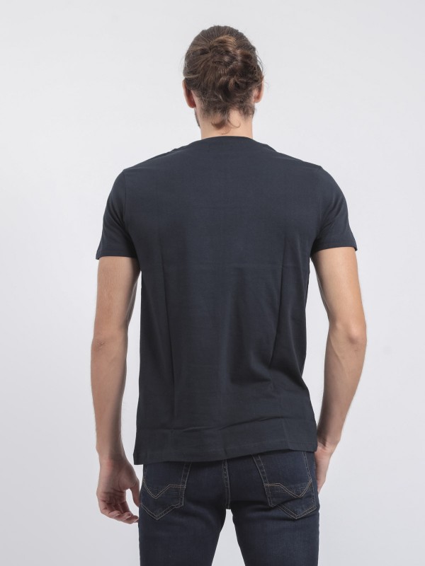 T-shirt col rond pur coton...