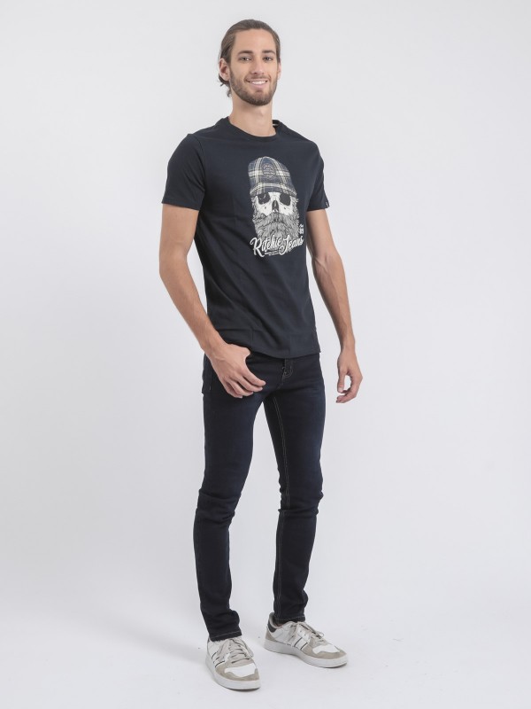 T-shirt col rond pur coton...