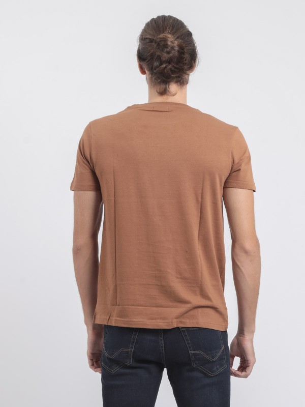 T-shirt col rond pur coton...