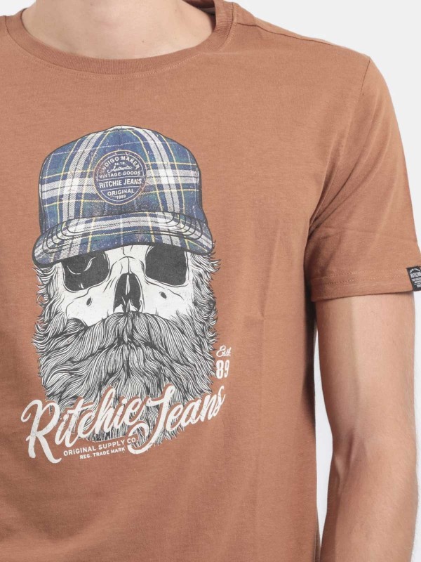 T-shirt col rond pur coton...