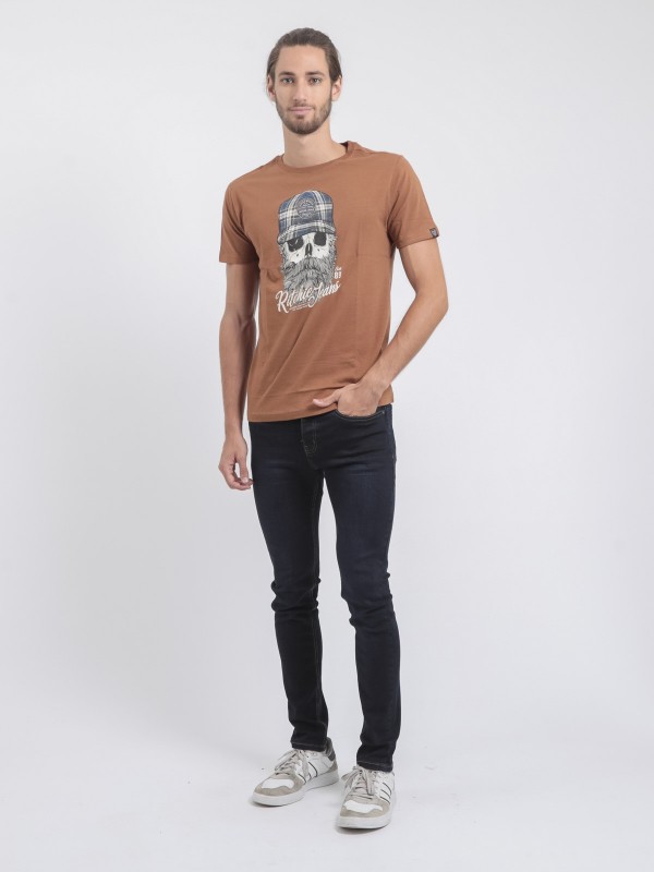 T-shirt col rond pur coton...