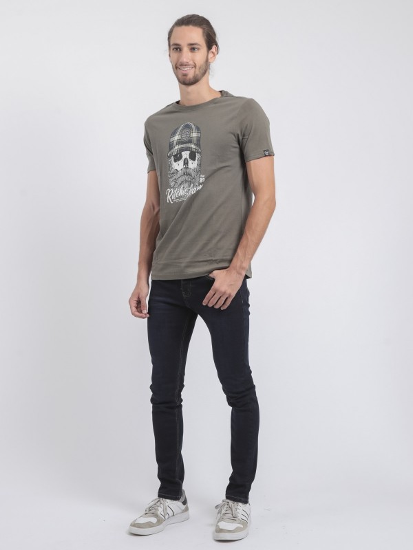 T-shirt col rond pur coton...