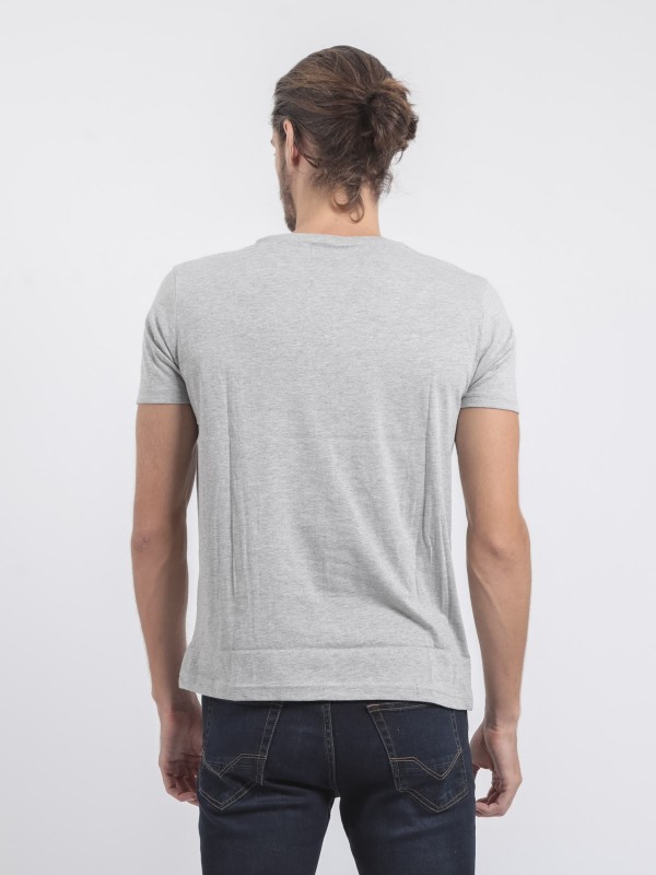T-shirt col rond pur coton...