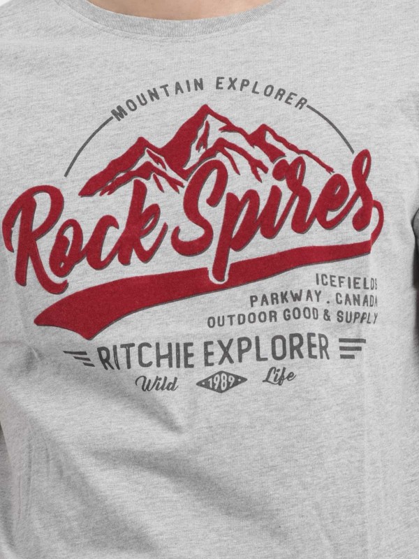 T-shirt col rond pur coton...