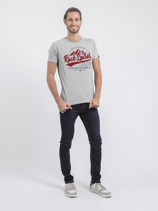 T-shirt col rond pur coton...