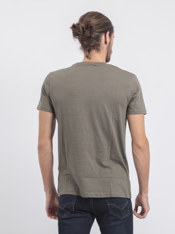 T-shirt col rond pur coton...