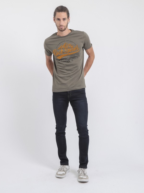 T-shirt col rond pur coton...