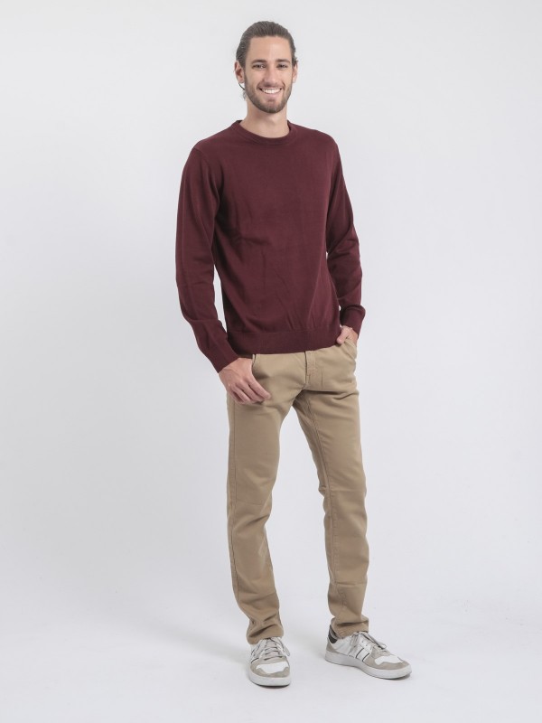 Pull col rond pur coton...