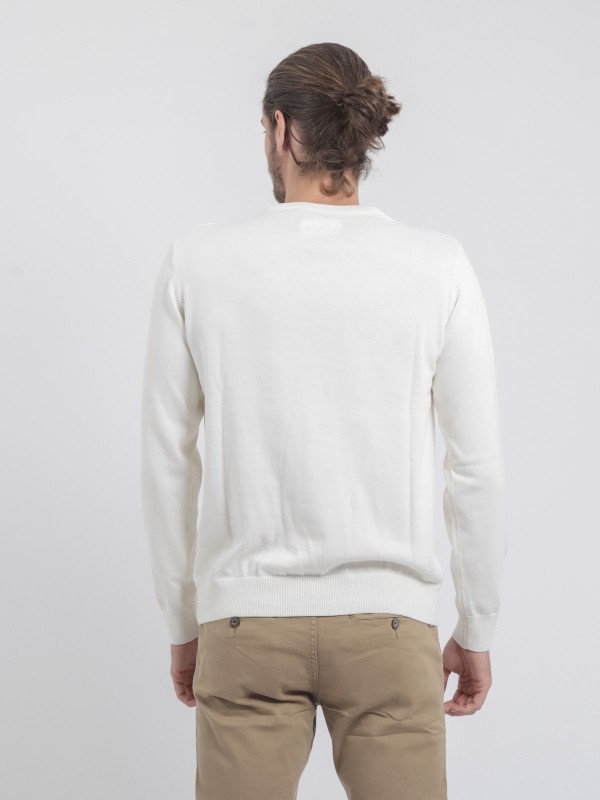 Pull col rond pur coton...