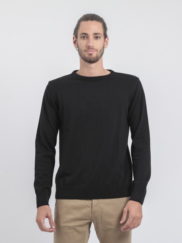 Pull col rond pur coton...