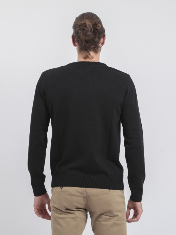 Pull col rond pur coton...