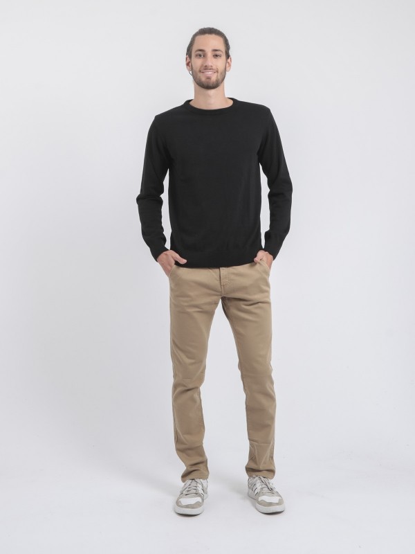 Pull col rond pur coton...