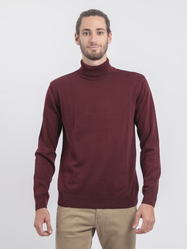 Pull col roulé pur coton...