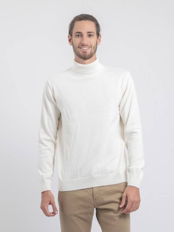 Pull col roulé pur coton...
