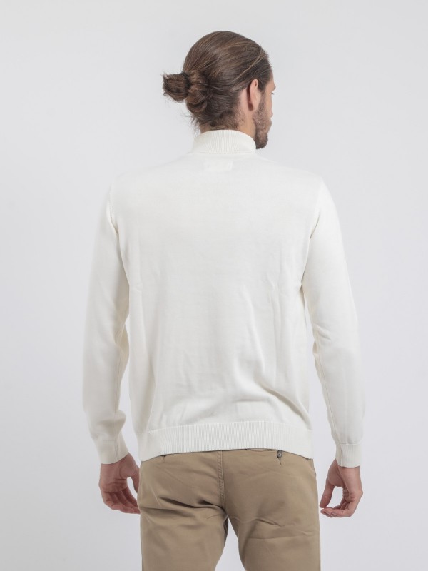 Pull col roulé pur coton...