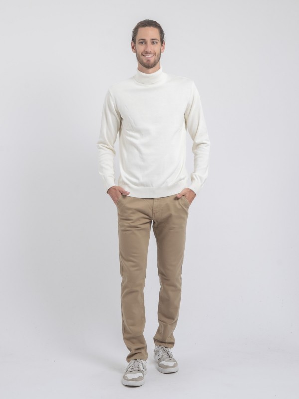 Pull col roulé pur coton...