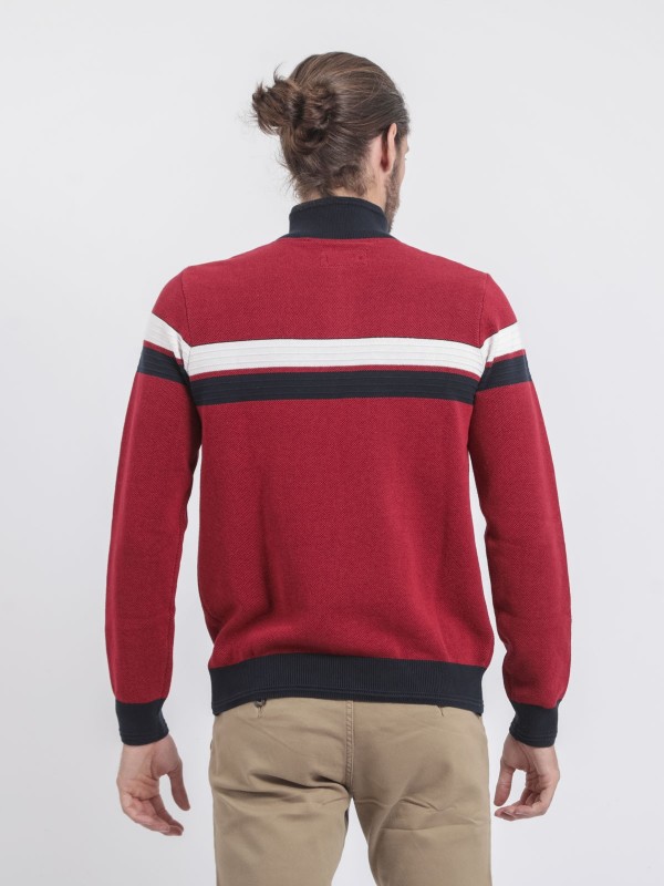 Pull col montant zippé pur...