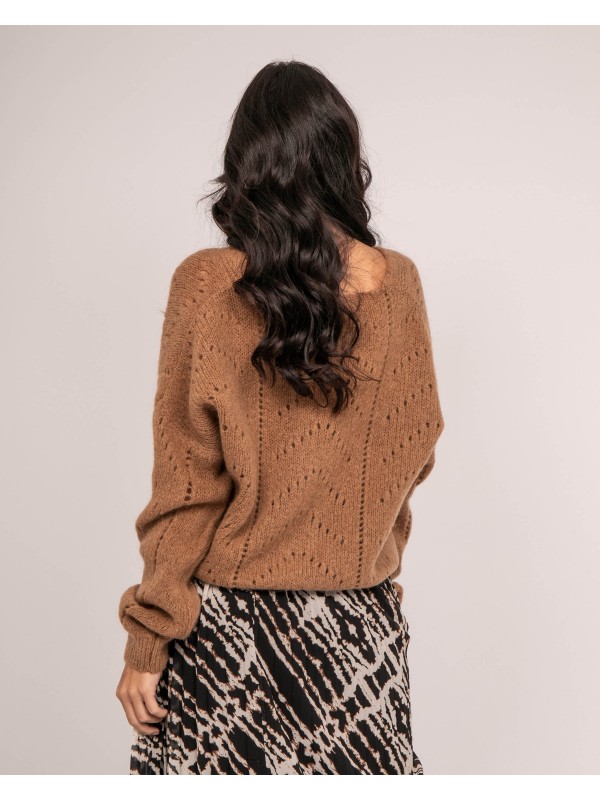 Gilet boutonné KAELLE - Camel