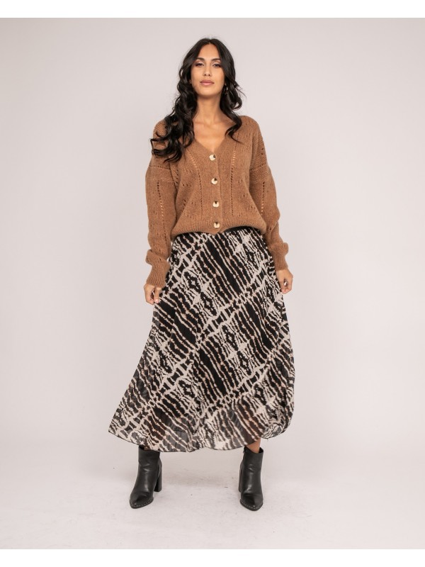 Gilet boutonné KAELLE - Camel