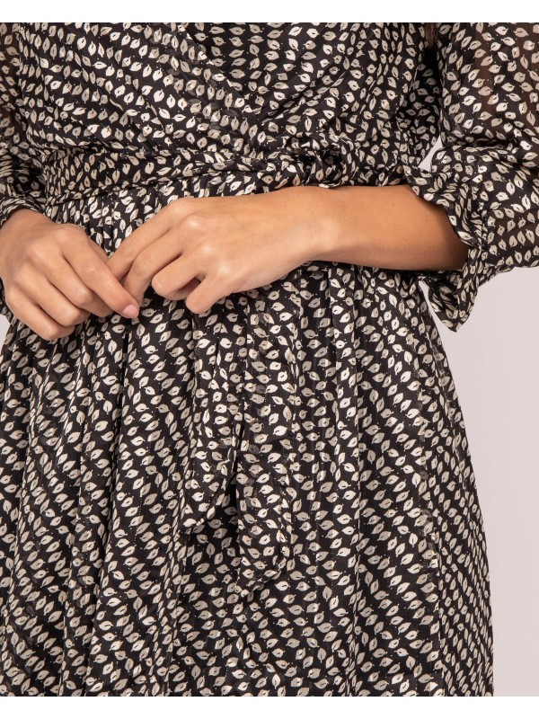 Robe courte motifs IBURN